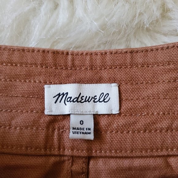 Madewell High Waist Snap A-Line Skirt in Burnt Sienna Size 0 - Picture 6 of 10
